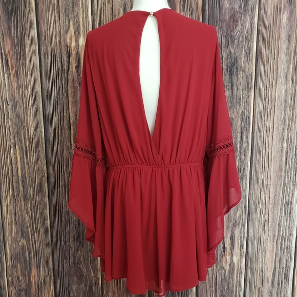 Plus Size Bell Sleeve Romper - Picture 4 of 5